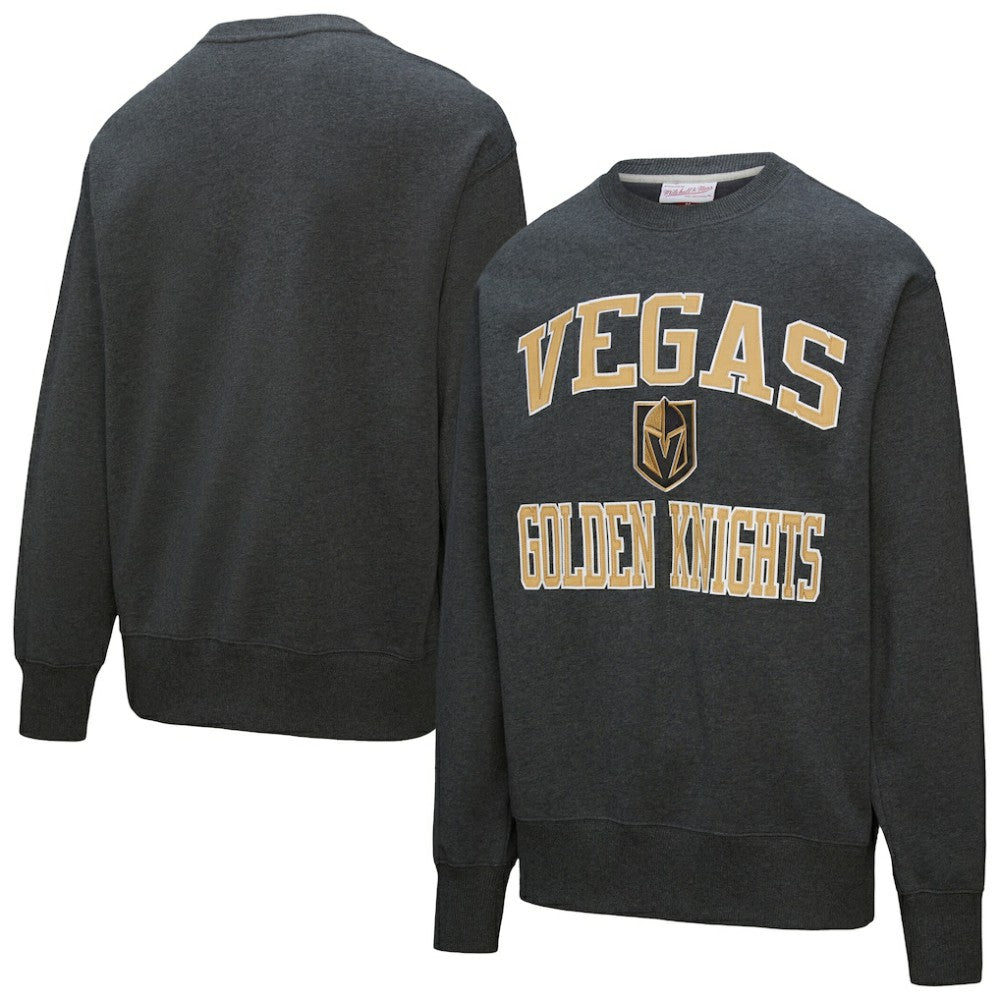 NHL Vegas Golden Knights Mitchell & Ness Playoff Win Fleece Pullover Sweatshirt - Black