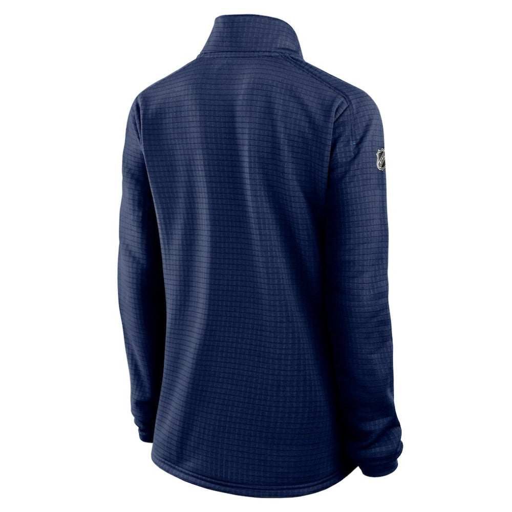 NHL Winnipeg Jets Fanatics Women's Authentic Pro Rink Quarter-Zip Pullover  - Navy
