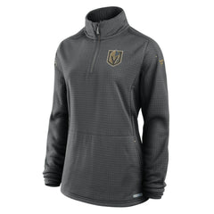NHL Vegas Golden Knights Fanatics Women's Authentic Pro Rink Quarter-Zip Pullover  - Charcoal