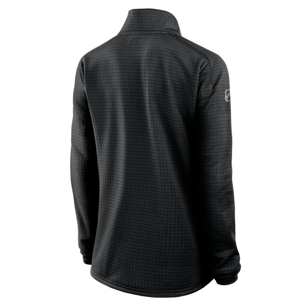 NHL Chicago Blackhawks Fanatics Women's Authentic Pro Rink Quarter-Zip Pullover  - Black