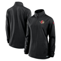 NHL Ottawa Senators Fanatics Women's Authentic Pro Rink Quarter-Zip Pullover  - Black