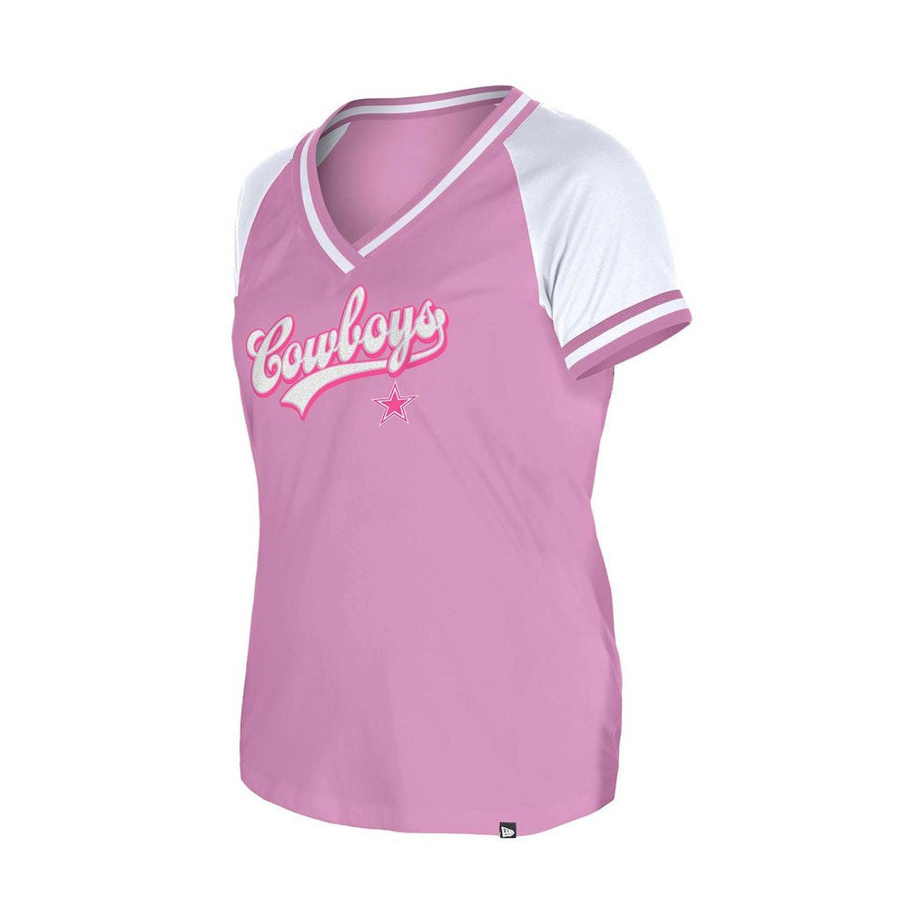Dallas Cowboys New Era Women's Mommy & Me V-Neck T-Shirt Pink