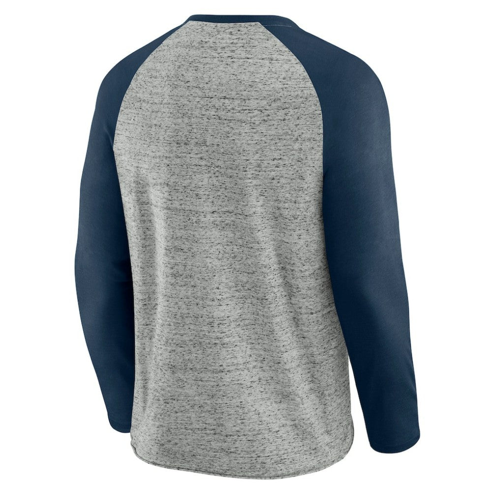 Houston Astros Darius Rucker Collection by Fanatics Raw Edge Raglan Long Sleeve Baseball T-Shirt - Heather Gray T-shirts