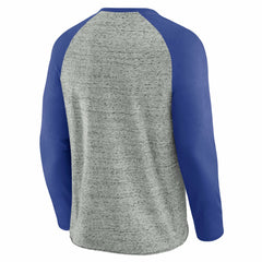 Kansas City Royals Darius Rucker Collection by Fanatics Raw Edge Raglan Long Sleeve Baseball T-Shirt - Heather Gray T-shirts