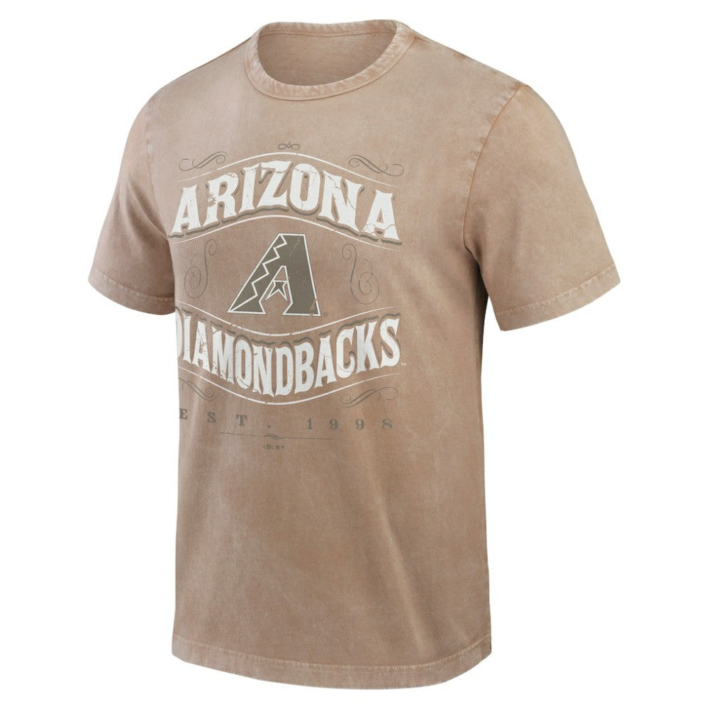 Arizona Diamondbacks Darius Rucker Collection by Fanatics Sun Faded T-Shirt - Tan T-shirts