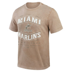 Miami Marlins Darius Rucker Collection by Fanatics Sunfaded T-Shirt - Tan T-shirts