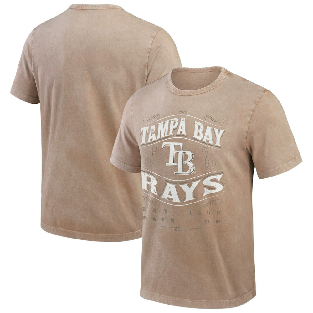 Tampa Bay Rays Darius Rucker Collection by Fanatics Sun Faded T-Shirt - Tan T-shirts