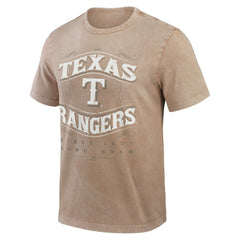 Texas Rangers Darius Rucker Collection by Fanatics Sun Faded T-Shirt - Tan T-shirts