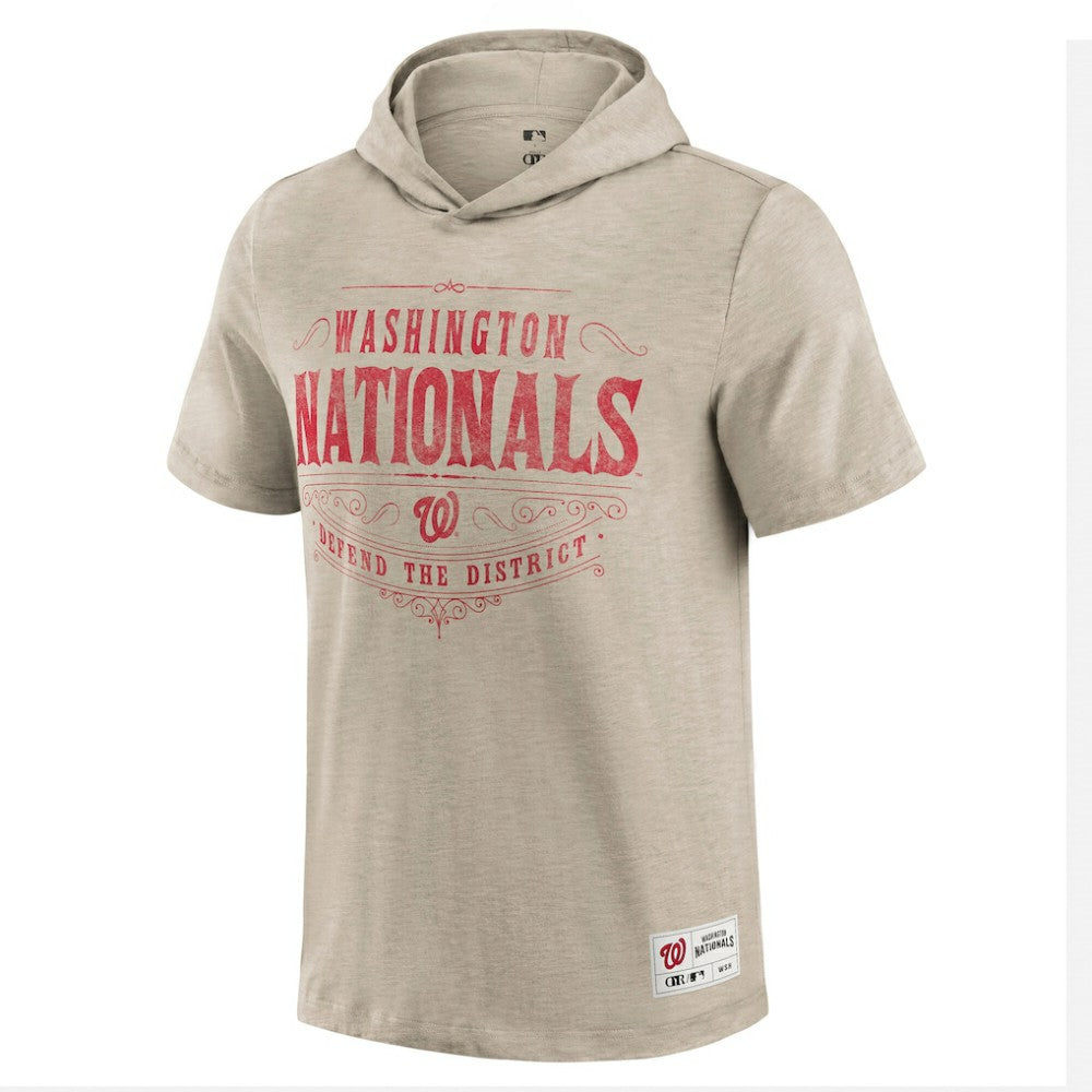 Washington Nationals Darius Rucker Collection by Fanatics Distressed Hoodie T-Shirt - Tan Hoodies