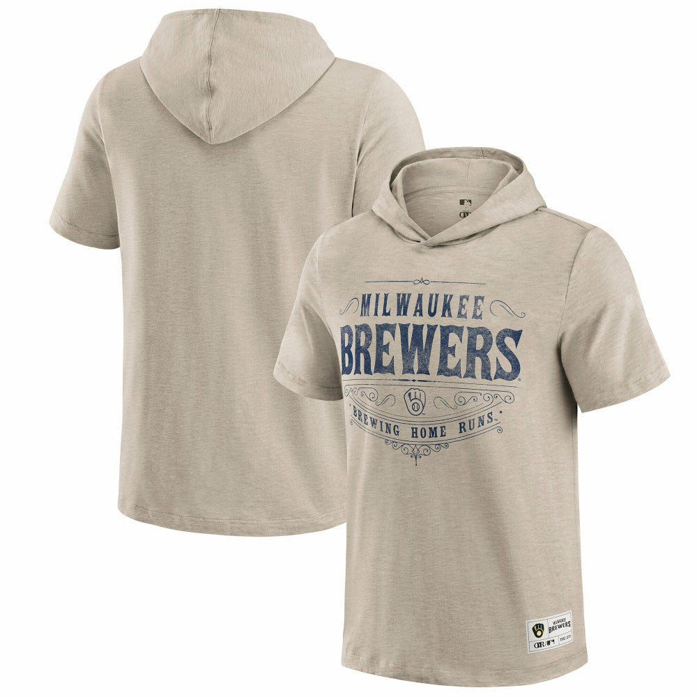 Milwaukee Brewers Darius Rucker Collection by Fanatics Hooded T-Shirt - Tan T-shirts