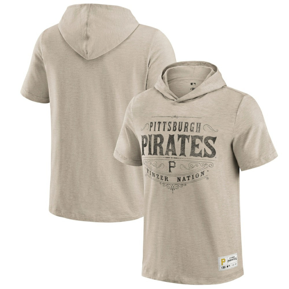 Pittsburgh Pirates Darius Rucker Collection by Fanatics Hooded T-Shirt - Tan T-shirts