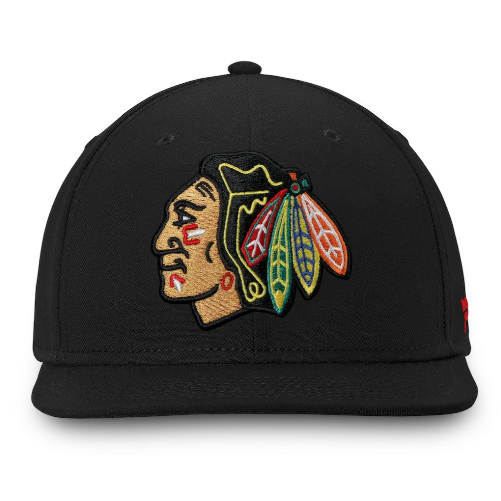 NHL Chicago Blackhawks Fanatics Core Fitted Hat - Black