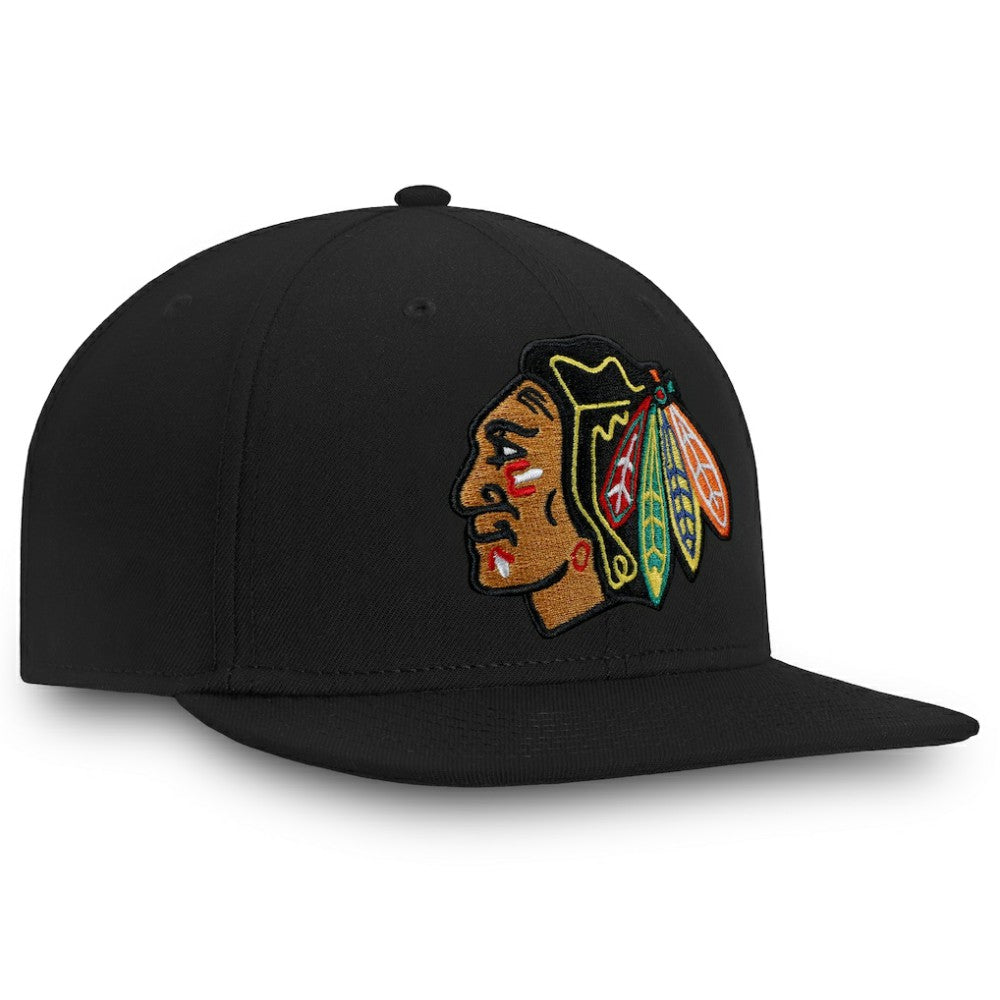 NHL Chicago Blackhawks Fanatics Core Fitted Hat - Black