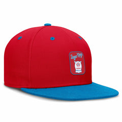 Miami Marlins Nike City Connect Patch Performance Fitted Hat - Red/Blue Hats