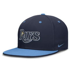 Tampa Bay Rays Nike  True Primetime Two-Tone Performance Fitted Hat - Navy/Light Blue Hats