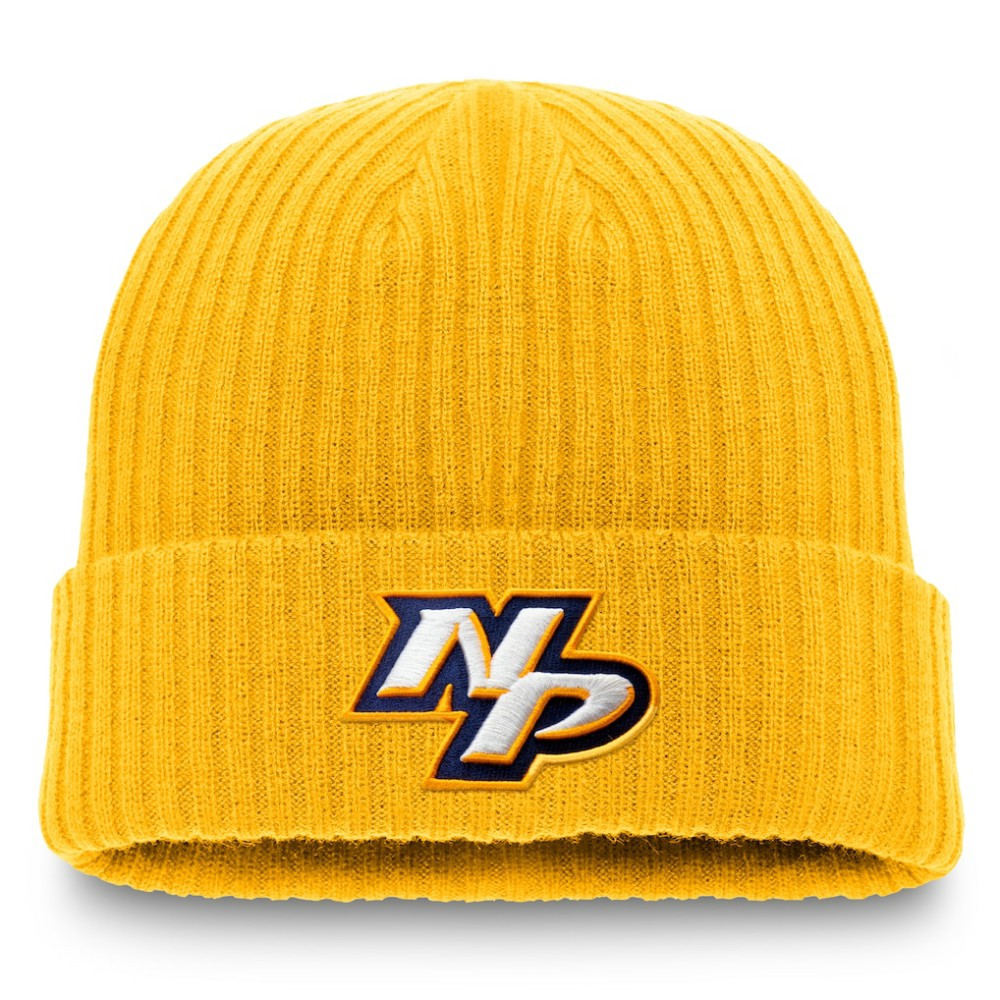 NHL Nashville Predators Fanatics Component Cuffed Knit Hat - Gold