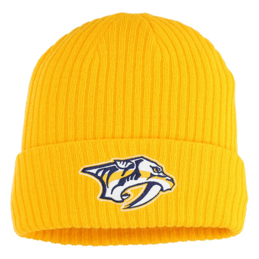 NHL Nashville Predators Fanatics Logo Cuffed Knit Hat - Gold