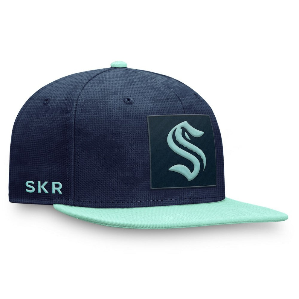 NHL Seattle Kraken Fanatics Authentic Pro Rink Snapback Hat - Deep Sea Blue/Light Blue