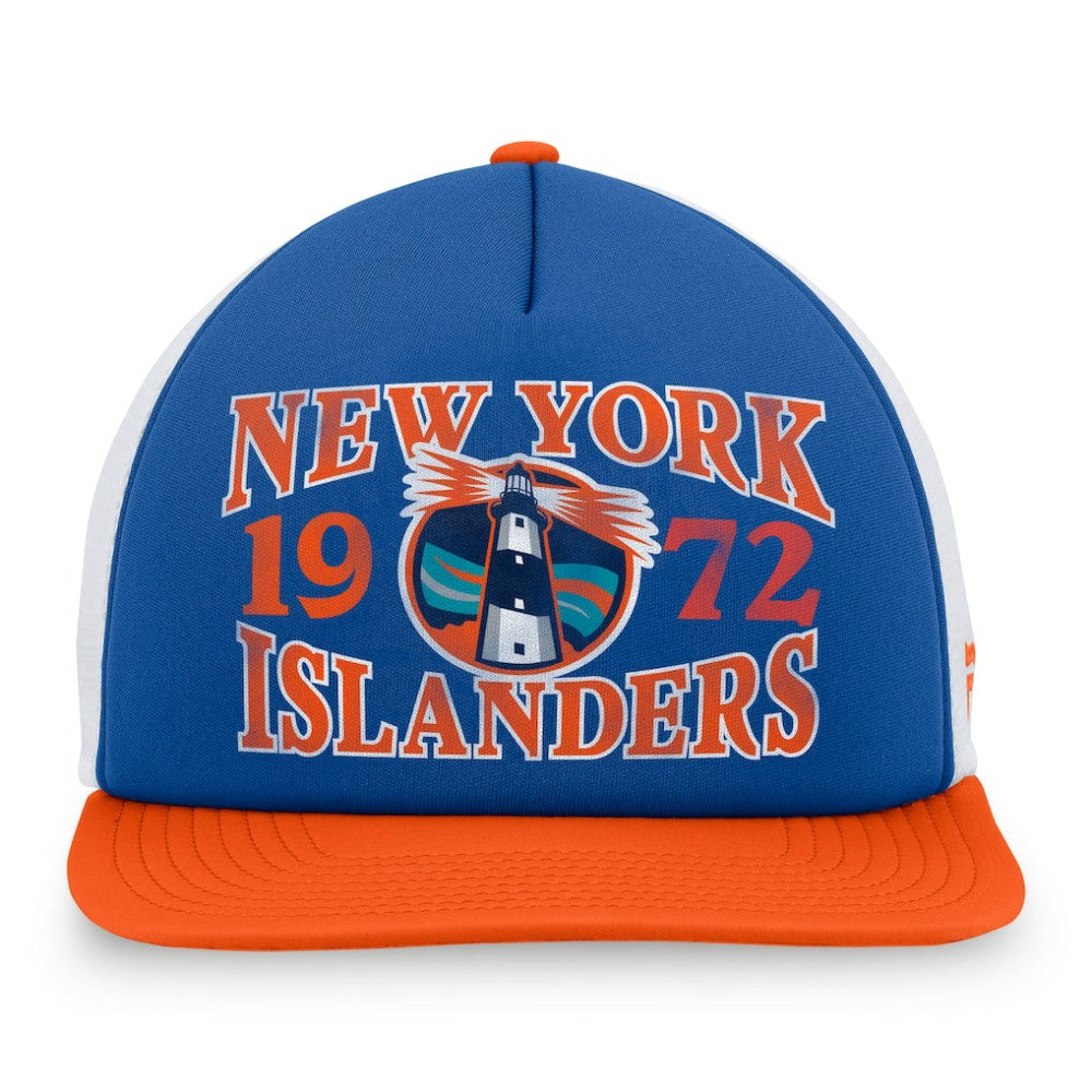 NHL New York Islanders Fanatics Heritage Foam Front Adjustable Trucker Hat - Royal