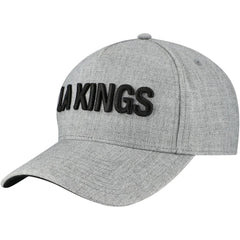 NHL Los Angeles Kings Fanatics Elements A-Frame Leather Strapback Hat - Heather Gray
