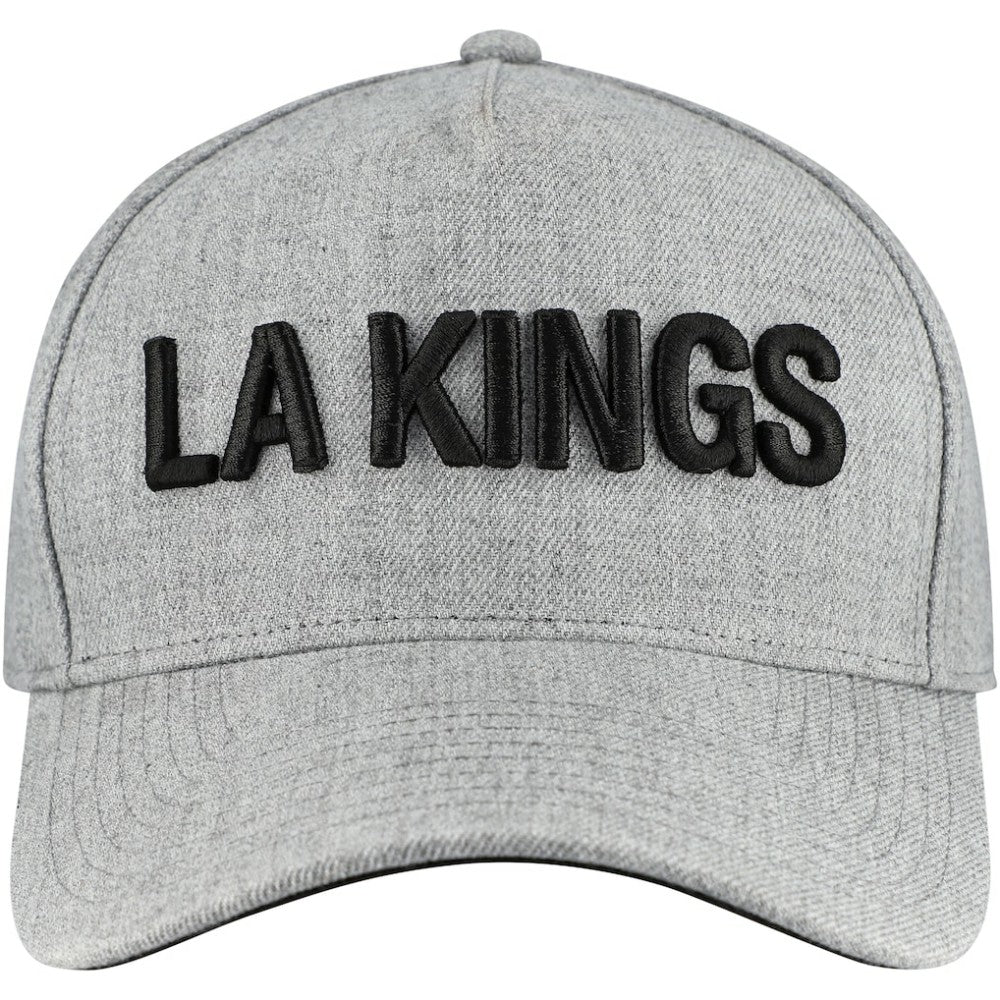 NHL Los Angeles Kings Fanatics Elements A-Frame Leather Strapback Hat - Heather Gray