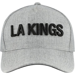 NHL Los Angeles Kings Fanatics Elements A-Frame Leather Strapback Hat - Heather Gray