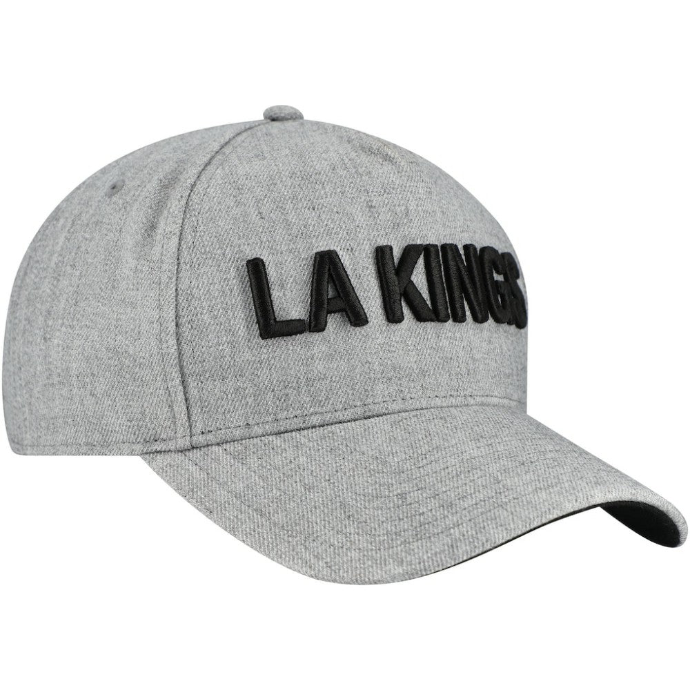 NHL Los Angeles Kings Fanatics Elements A-Frame Leather Strapback Hat - Heather Gray