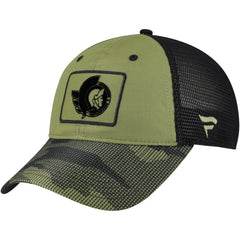 NHL Ottawa Senators Fanatics Military Appreciation Trucker Adjustable Hat - Olive