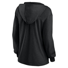 Kansas City Chiefs Women's Blackout Slub Hoodie V-Neck Long Sleeve T-Shirt