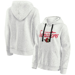NHL Ottawa Senators Fanatics Women's True Classics Quilted Pullover Hoodie - Oatmeal