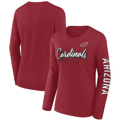 Arizona Cardinals Women's Cheerleader Long Sleeve T-Shirt Cardinal