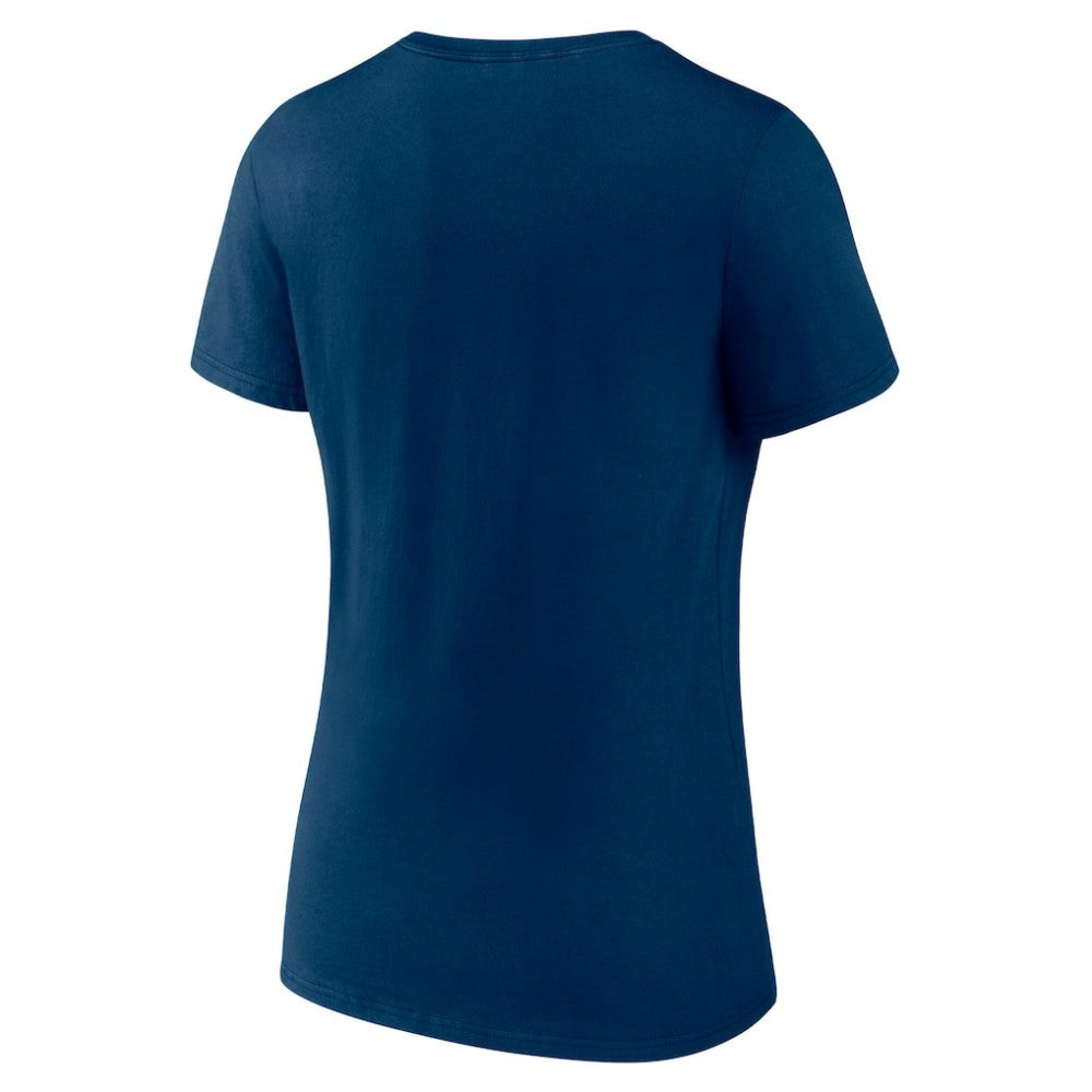 NHL Seattle Kraken Fanatics Women's V-Neck T-Shirt - Deep Sea Blue