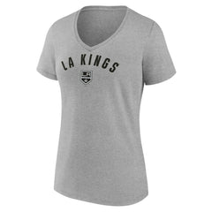 NHL Los Angeles Kings Fanatics Women's V-Neck T-Shirt - Gray