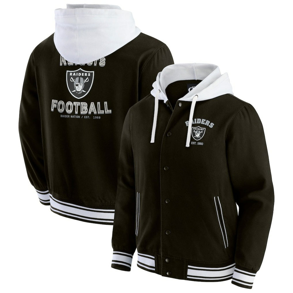 Las Vegas Raiders Darius Rucker Collection Full-Snap Hoodie Jacket Black