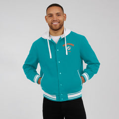 Miami Dolphins Darius Rucker Collection Full-Snap Hoodie Jacket Aqua