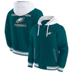 Philadelphia Eagles Darius Rucker Collection Full-Snap Hoodie Jacket Midnight Green