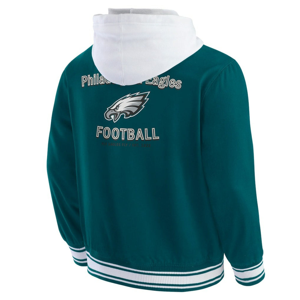 Philadelphia Eagles Darius Rucker Collection Full-Snap Hoodie Jacket Midnight Green