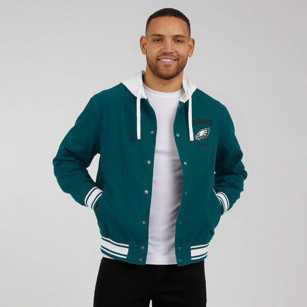Philadelphia Eagles Darius Rucker Collection Full-Snap Hoodie Jacket Midnight Green