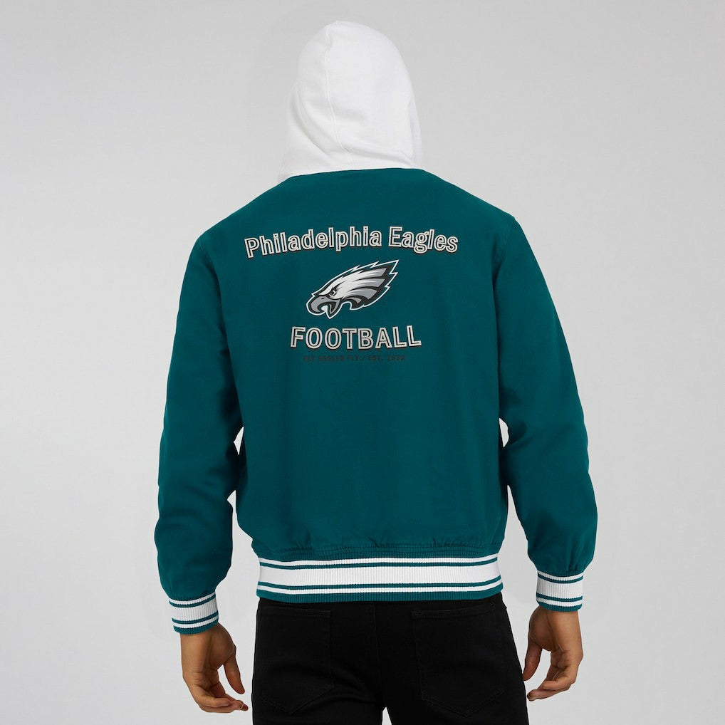 Philadelphia Eagles Darius Rucker Collection Full-Snap Hoodie Jacket Midnight Green