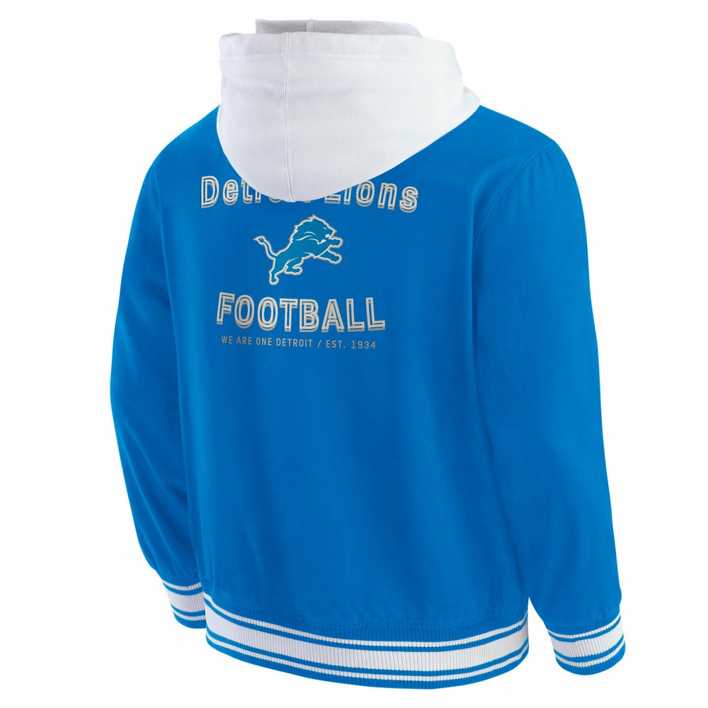 Detroit Lions Darius Rucker Collection Full-Snap Hoodie Jacket Blue