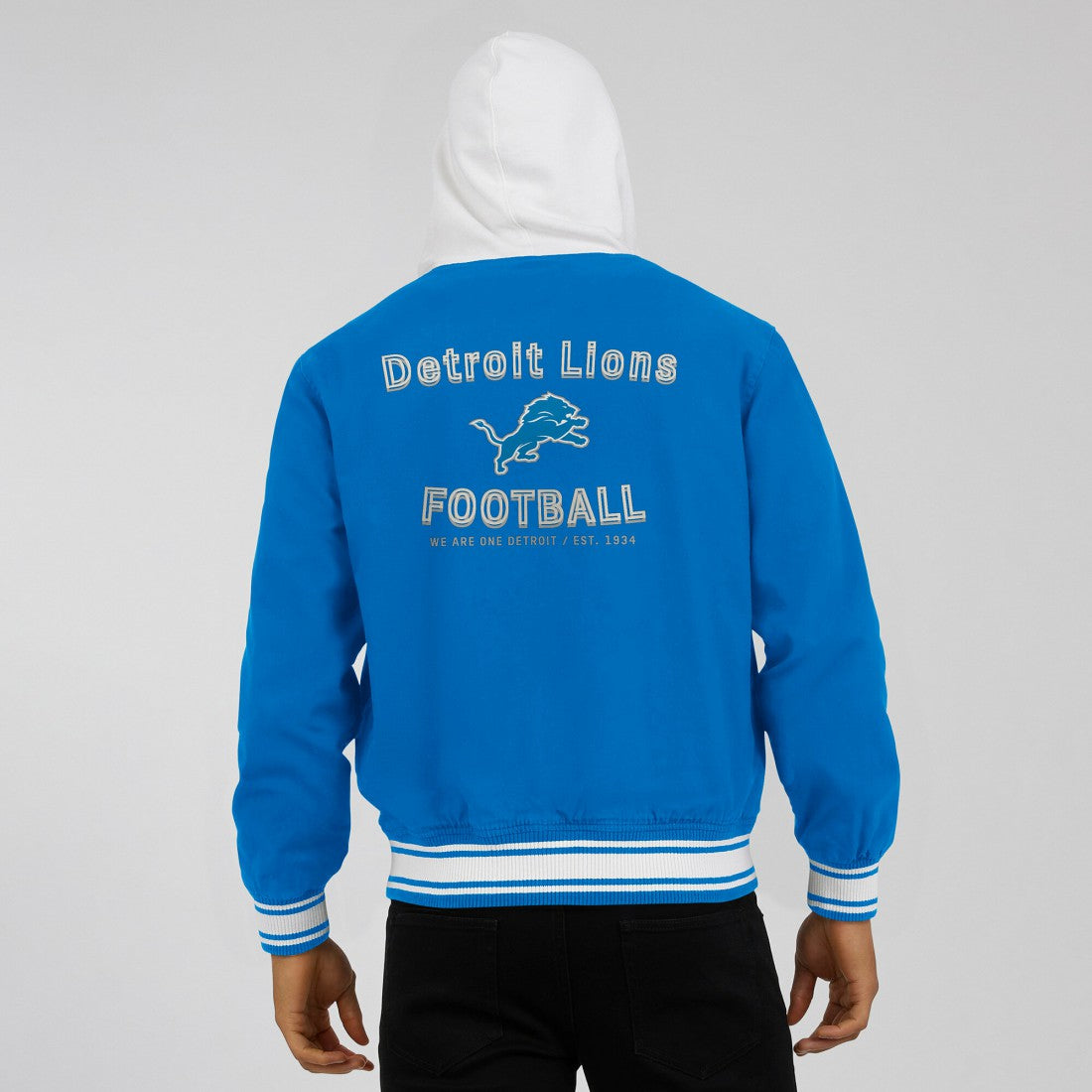 Detroit Lions Darius Rucker Collection Full-Snap Hoodie Jacket Blue