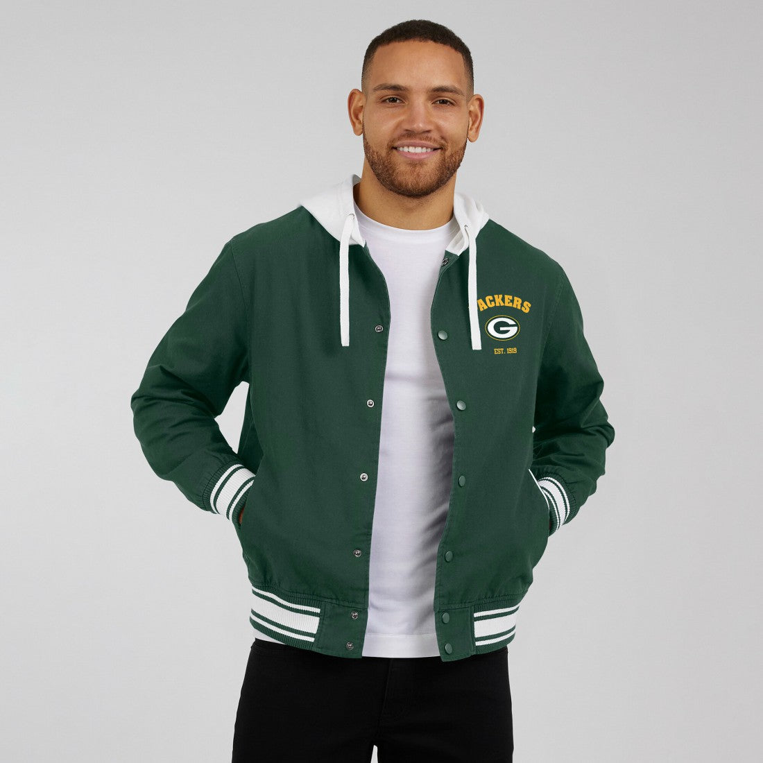 Green Bay Packers Darius Rucker Collection Full-Snap Hoodie Jacket Green