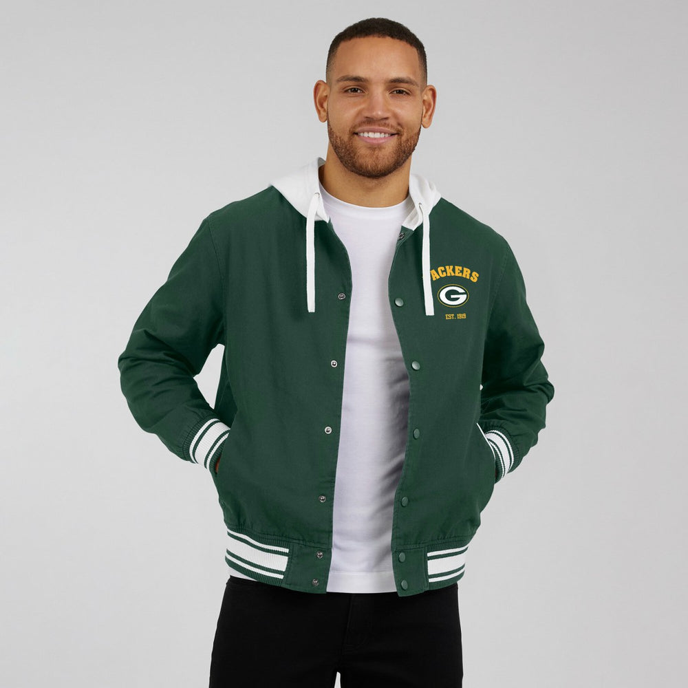 Green Bay Packers Darius Rucker Collection Full-Snap Hoodie Jacket Green