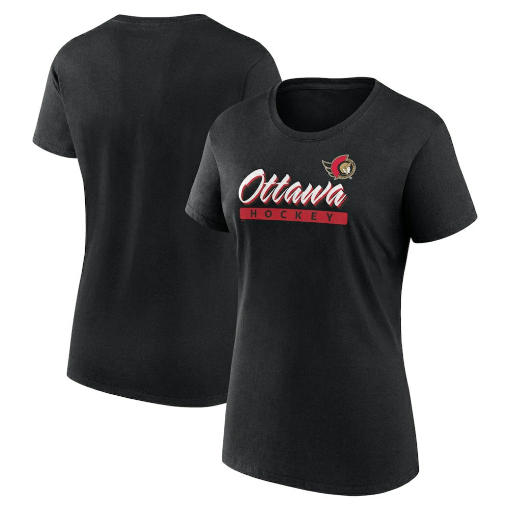 NHL Ottawa Senators Fanatics Women's Risk Cotton T-Shirt - Black