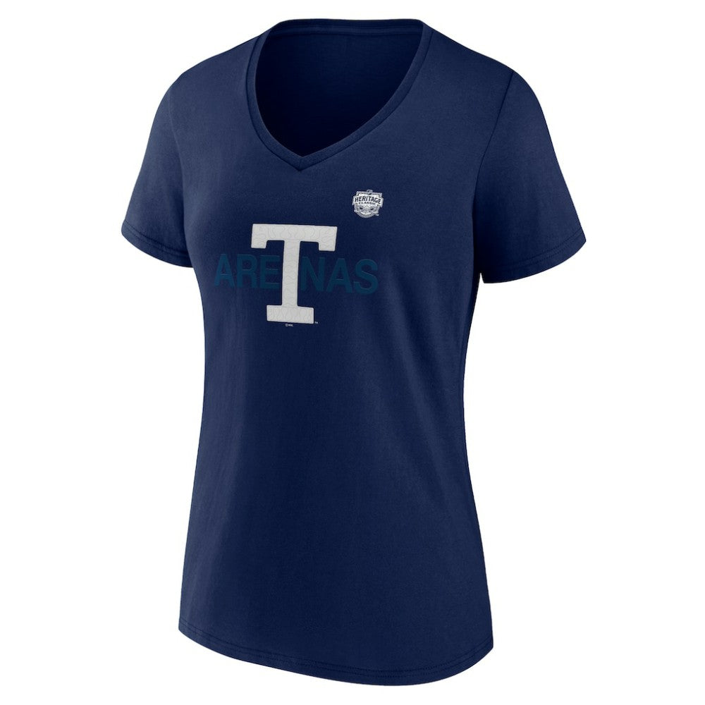 NHL Toronto Maple Leafs Fanatics Women's Primary Logo V-Neck T-Shirt - Navy