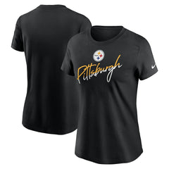 Pittsburgh Steelers Women's Team City Roll T-Shirt Black