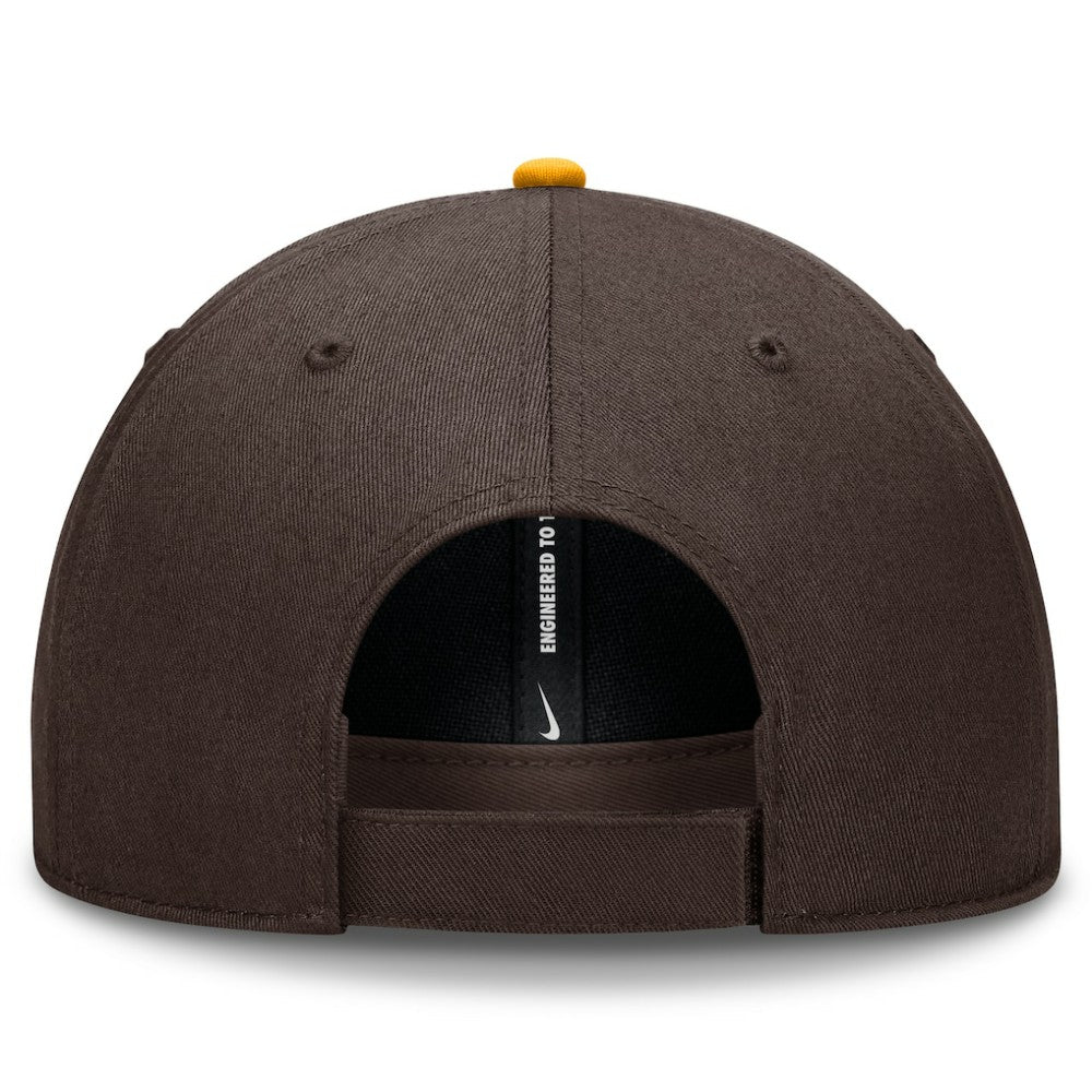 San Diego Padres Nike Club Performance Adjustable Hat - Brown Hats