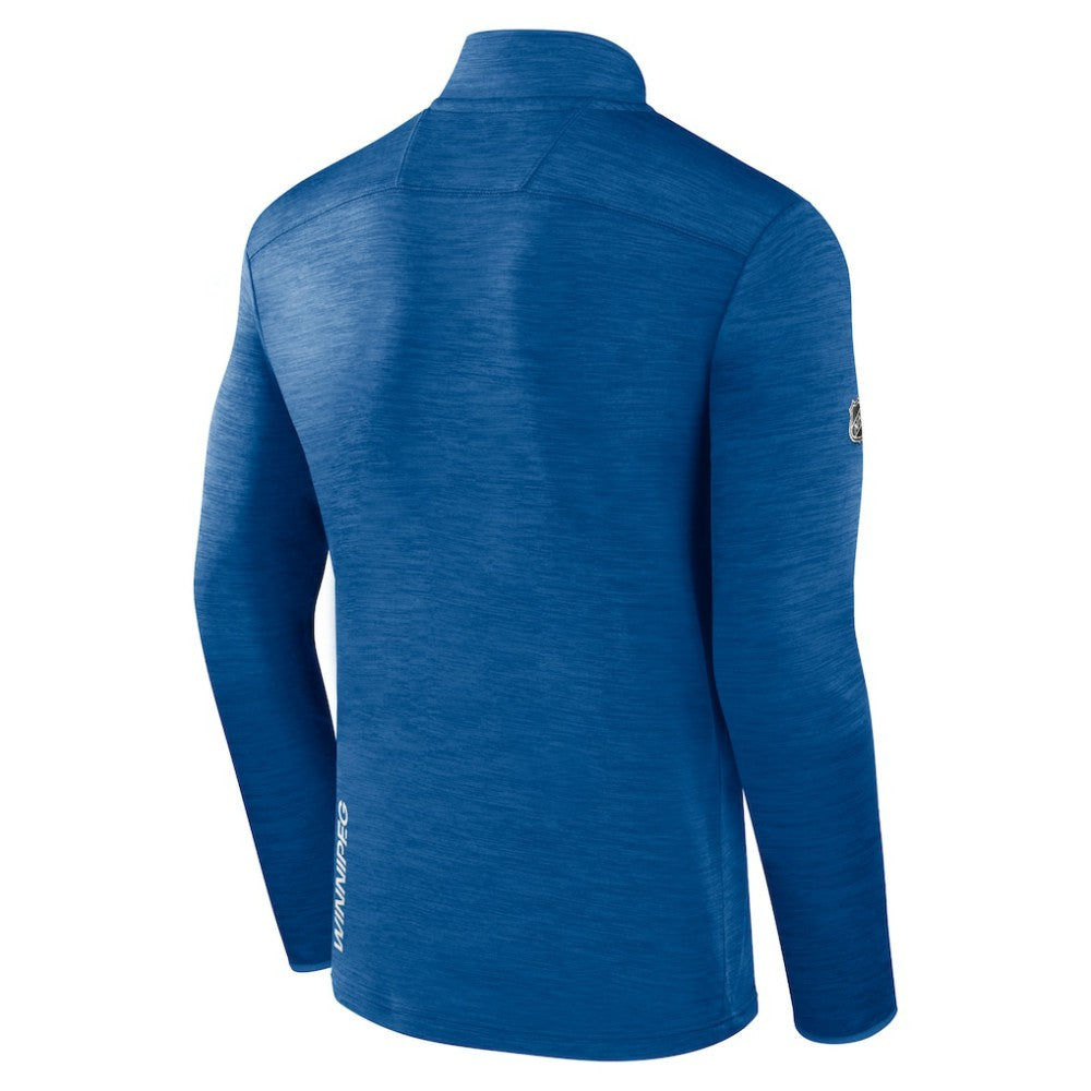 NHL Winnipeg Jets Fanatics Authentic Pro Lightweight Quarter-Zip Pullover - Heather Blue