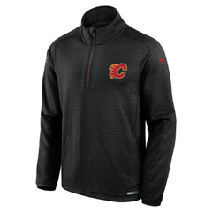 NHL Calgary Flames Fanatics Authentic Pro Rink Quarter-Zip Top - Black