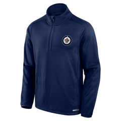 NHL Winnipeg Jets Fanatics Authentic Pro Rink Quarter-Zip Top - Navy